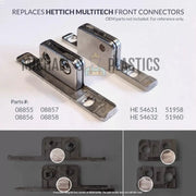 MultiTech Hettich Drawer Front Fix Brackets Replaces 08855 08856 08857 08858 Michael's Plastics